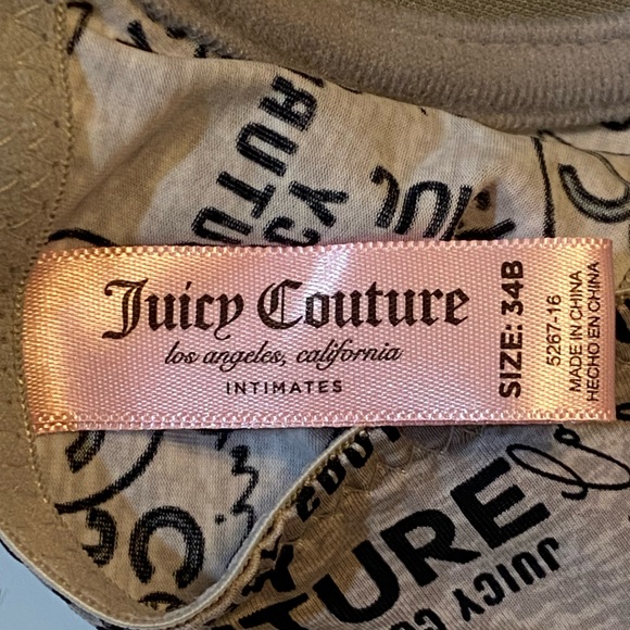 2/$40 34B Juicy Couture Grey Padded Bra with Front Closure Metal T-back Racer - Picture 5 of 11